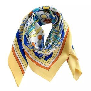 Ms. Clementine Yellow Color Twill Women Scarf